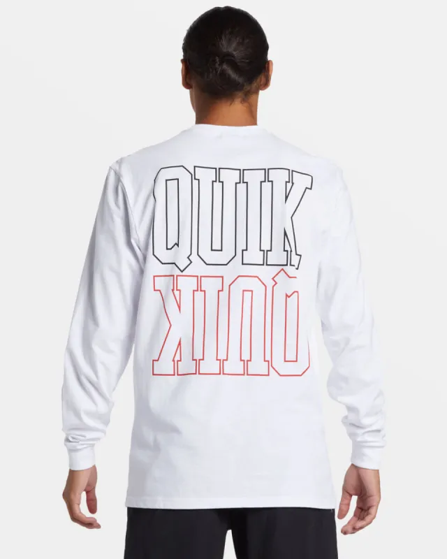 Quiksilver Griff Long Sleeve T-Shirt - WHITE sold by Sun Diego Boardshops