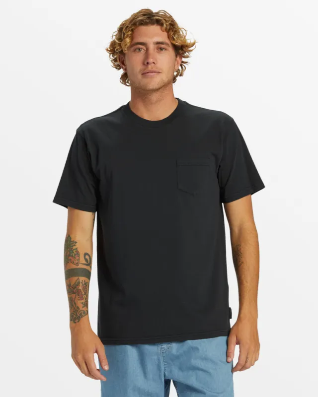 Quiksilver Salt Water Pocket Tee T-Shirt - BLACK sold by Sun Diego Boardshops