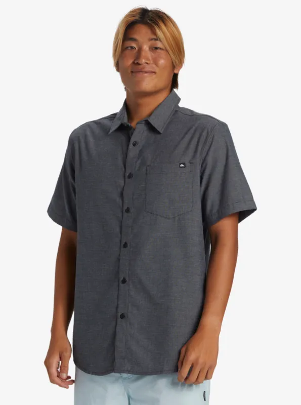 Quiksilver Shoreline Classic Short Sleeve Shirt - NAVY sold by Sun Diego Boardshops
