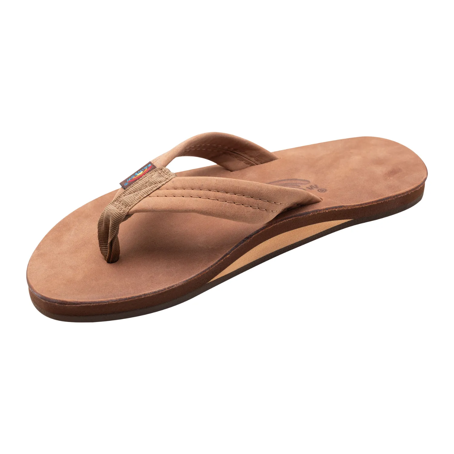 RAINBOW SANDALS Luxury Leather Single Layer Arch Support - NOGALES WOOD sold by Sun Diego Boardshops