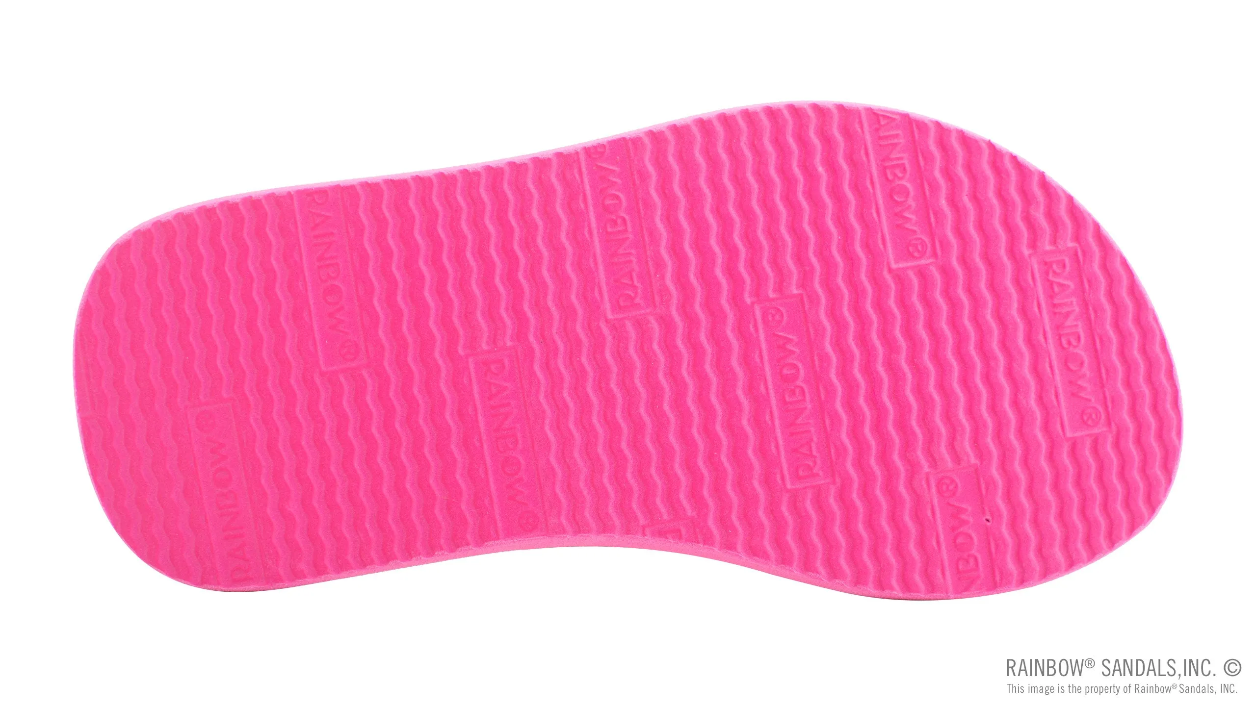 RAINBOW SANDALS The Grombow - Soft Rubber Top Sole with 1/2" Narrow Strap and Pin line - PINK sold by Sun Diego Boardshops product image thumbnail 3