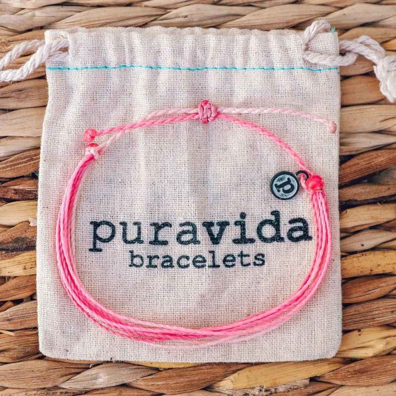 Pura Vida Bracelets Bracelet for Charity - BOARDING 4 BREAST CANCER sold by Sun Diego Boardshops