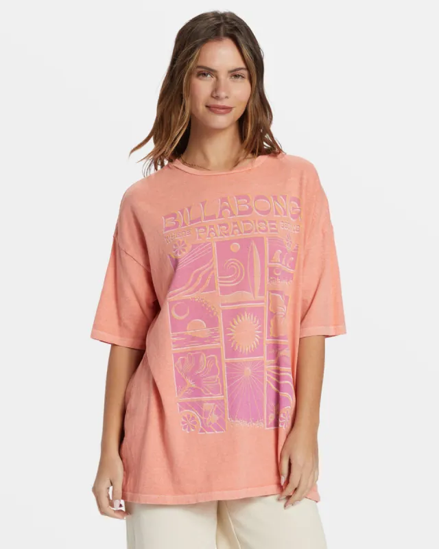 Billabong Paradise Begins T-Shirt - PEACH OUT sold by Sun Diego Boardshops