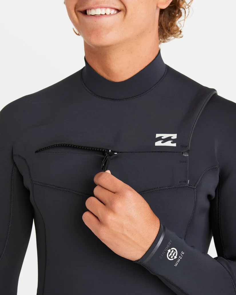Billabong 3/2mm Absolute Natural Upcycler Chest Zip Wetsuit - BLACK sold by Sun Diego Boardshops product image thumbnail 3