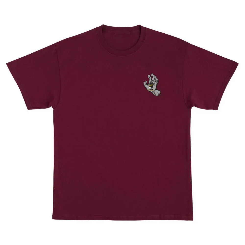 Santa Cruz Screaming Hand Mens T-Shirt - MAROON W/GREY/GOLD sold by Sun Diego Boardshops product image thumbnail 2