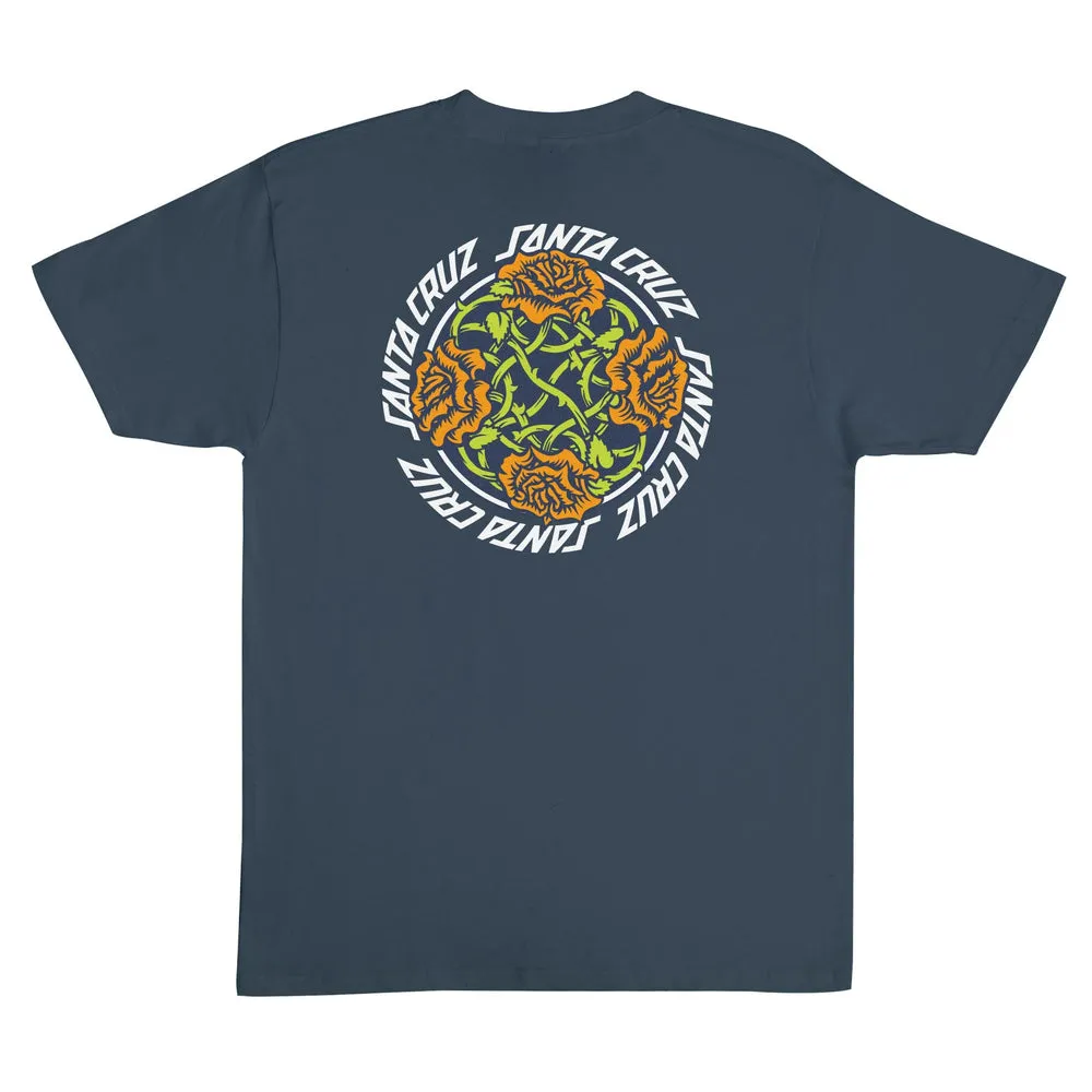 Santa Cruz Dressen Rose Solo Mens T-Shirt - STEEL BLUE sold by Sun Diego Boardshops
