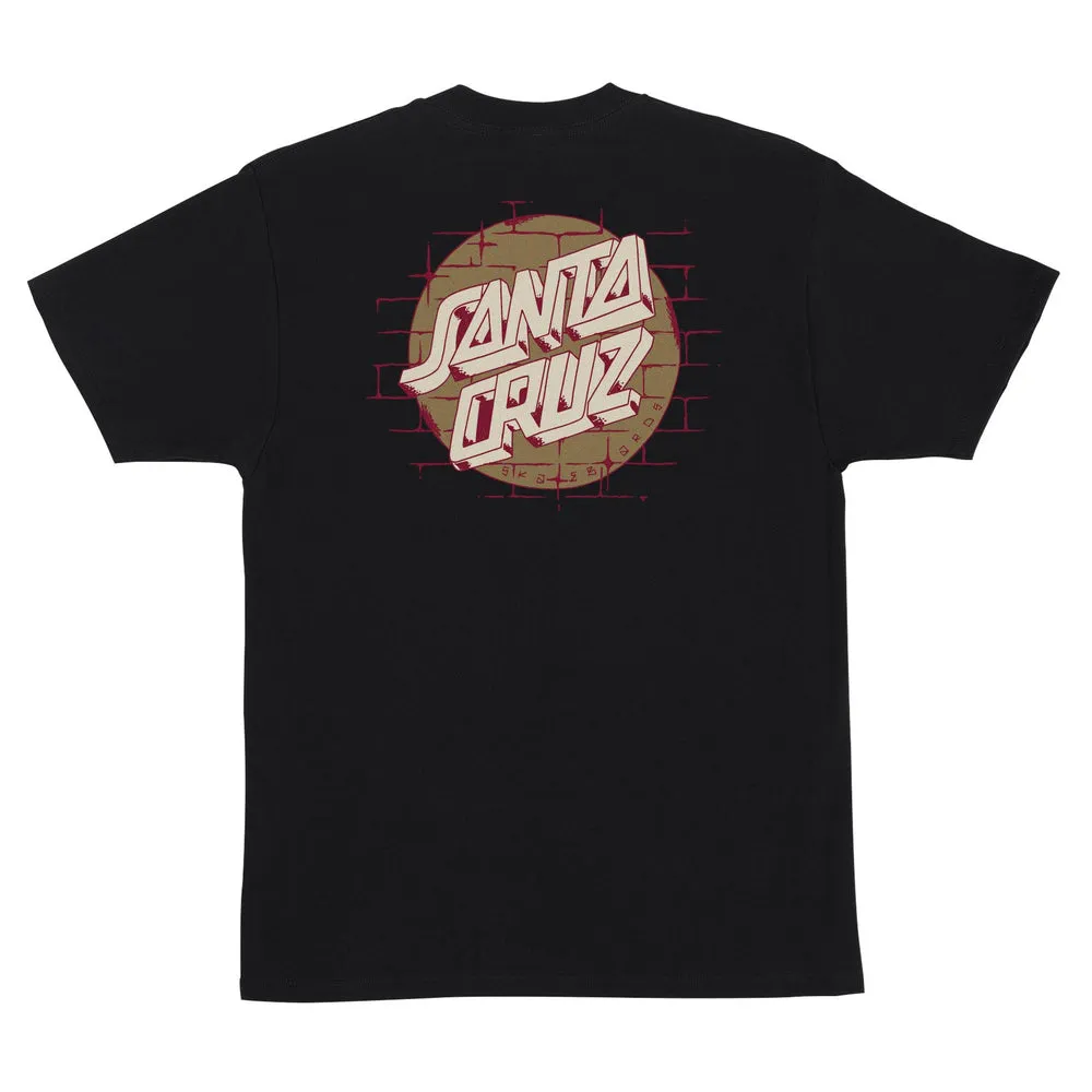 Santa Cruz Scrawl Brick Dot Mens T-Shirt - BLACK sold by Sun Diego Boardshops
