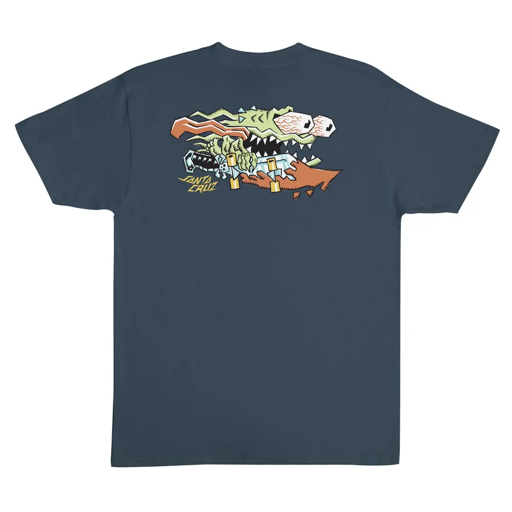 Santa Cruz Screaming Scratched Hand Mens T-Shirt - STEEL BLUE sold by Sun Diego Boardshops