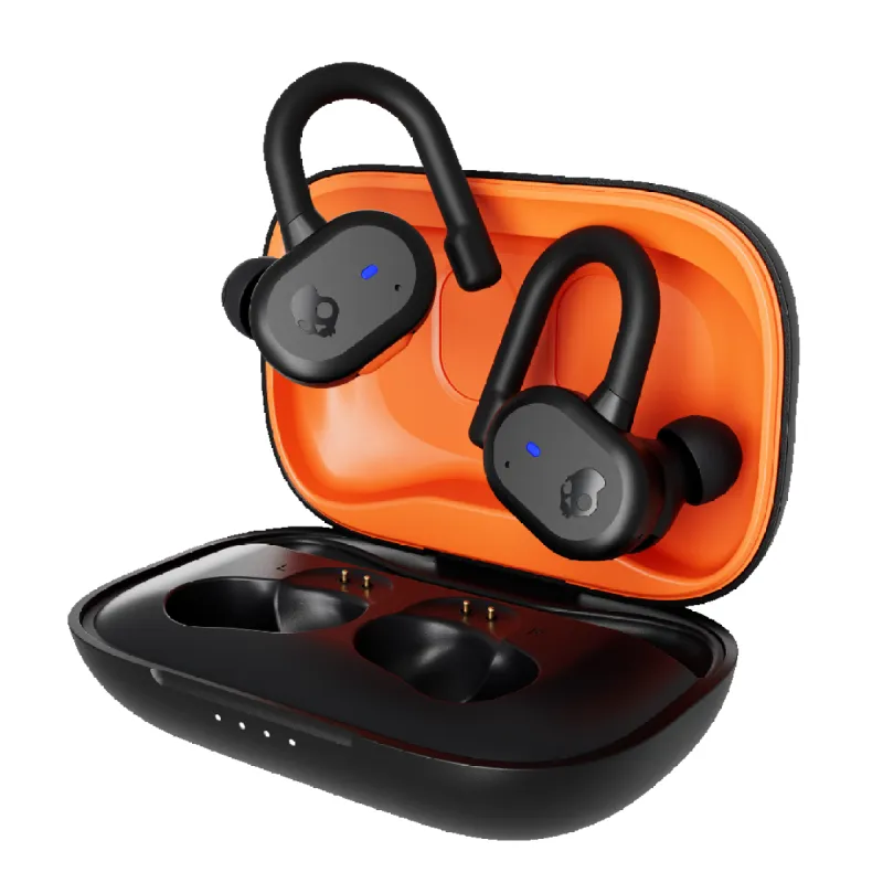 Skull Candy Push Active Earbuds - TRUE BLACK ORANGE sold by Sun Diego Boardshops