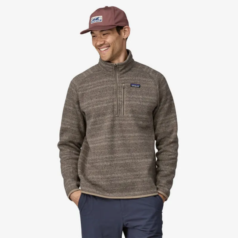 Patagonia Men's Better Sweater 1/4-Zip Fleece - VINYL STRIPE SEABIRD GREY sold by Sun Diego Boardshops