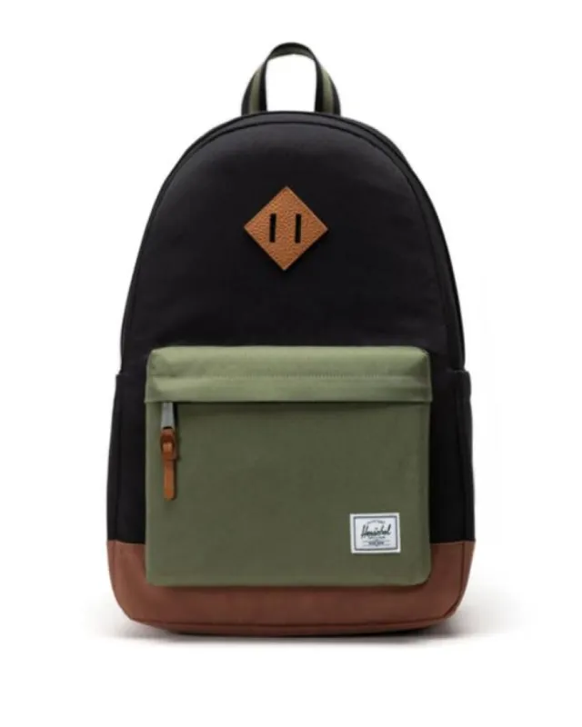 Herschel Supply Co Heritage Backpack - 24L - BLACK/FOUR LEAF sold by Sun Diego Boardshops