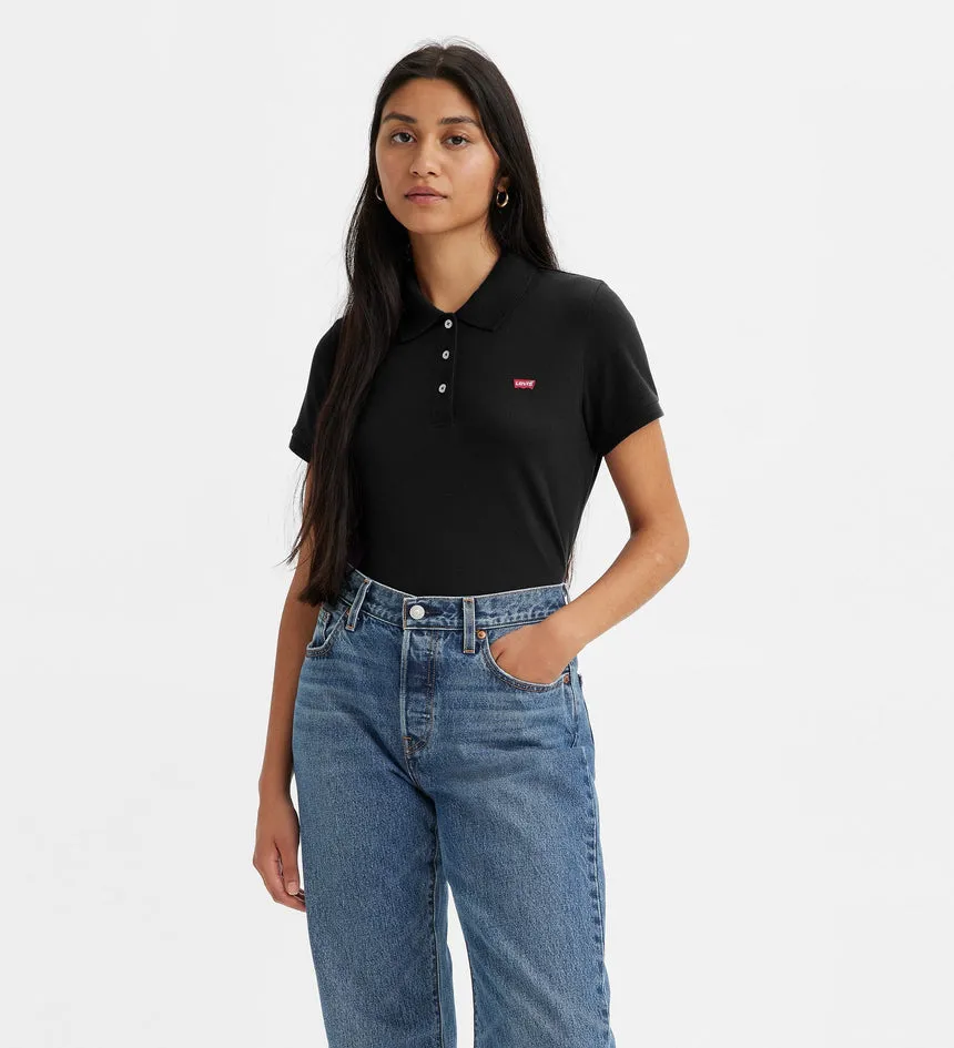 Levi's WOMEN'S SLIM POLO SHIRT - CAVIAR sold by Sun Diego Boardshops
