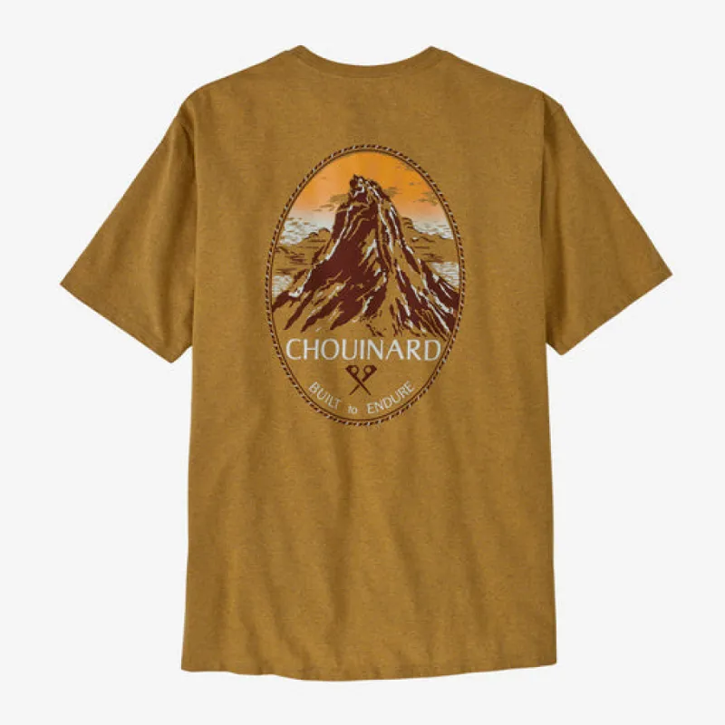 Patagonia  Chouinard Crest Pocket Responsibili-Tee - PUFFERFISH GOLD made by Sun Diego Boardshops
