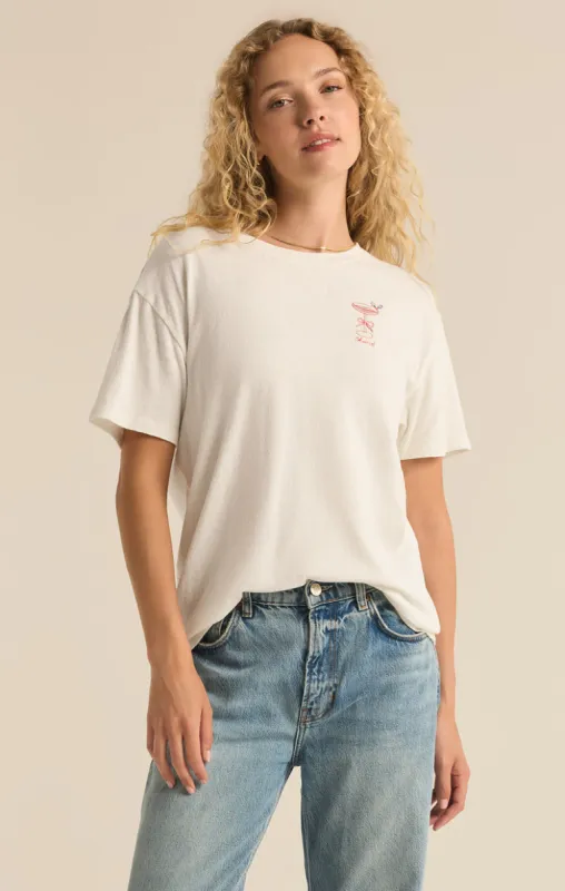 Z-Supply Cocktail Relaxed Embroidered Tee - SEA SALT sold by Sun Diego Boardshops