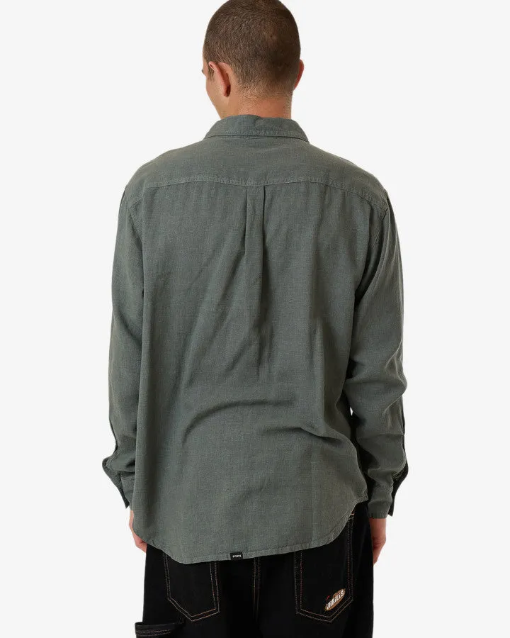 THRILLS Hemp Minimal Thrills Oversized Long Sleeve Shirt - DARK FOREST sold by Sun Diego Boardshops product image thumbnail 2