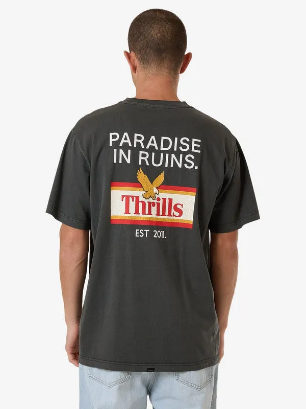 THRILLS Never Stop Merch Fit Tee - MERCH BLACK sold by Sun Diego Boardshops