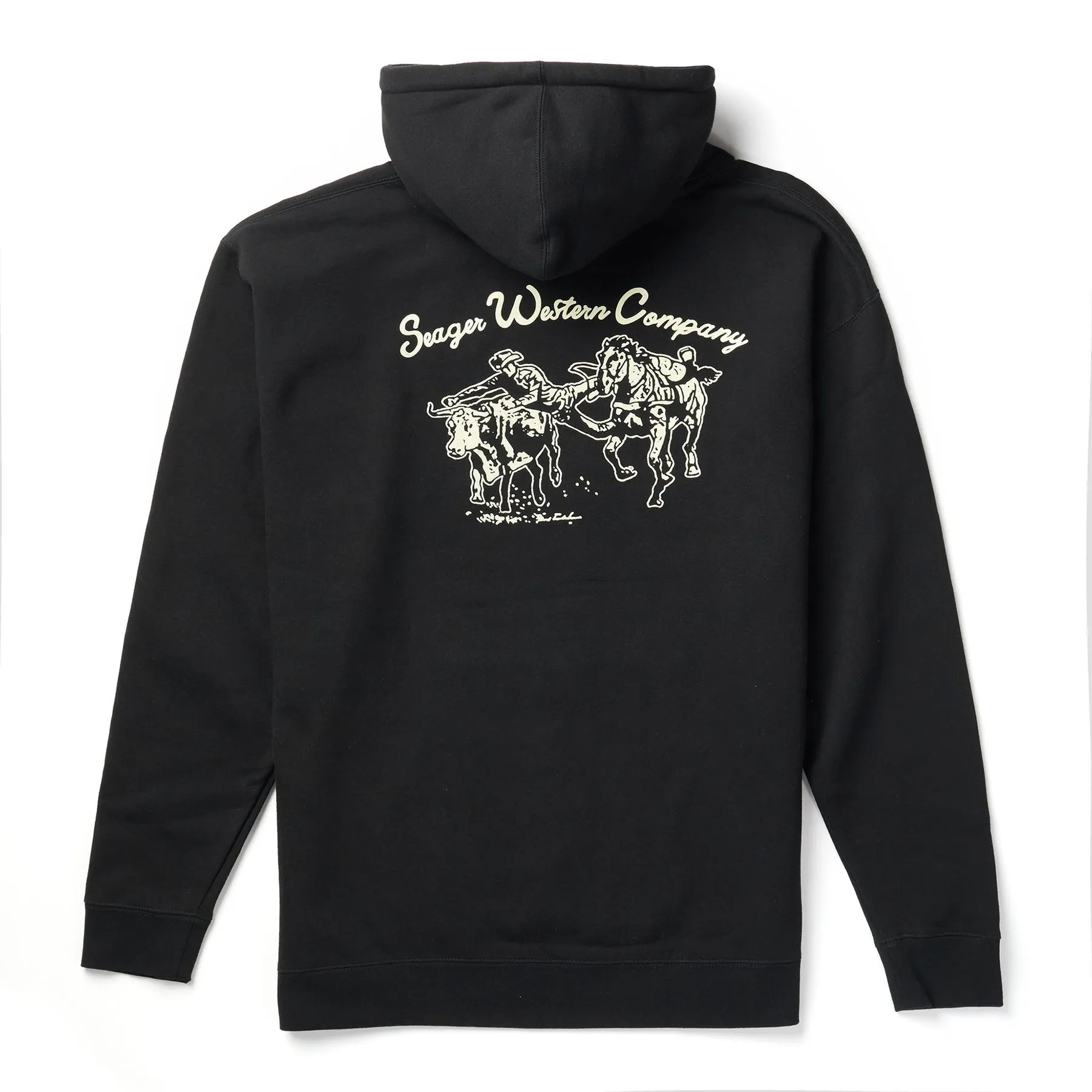 SEAGER Los Rios Mid-Weight Hoodie - BLACK sold by Sun Diego Boardshops