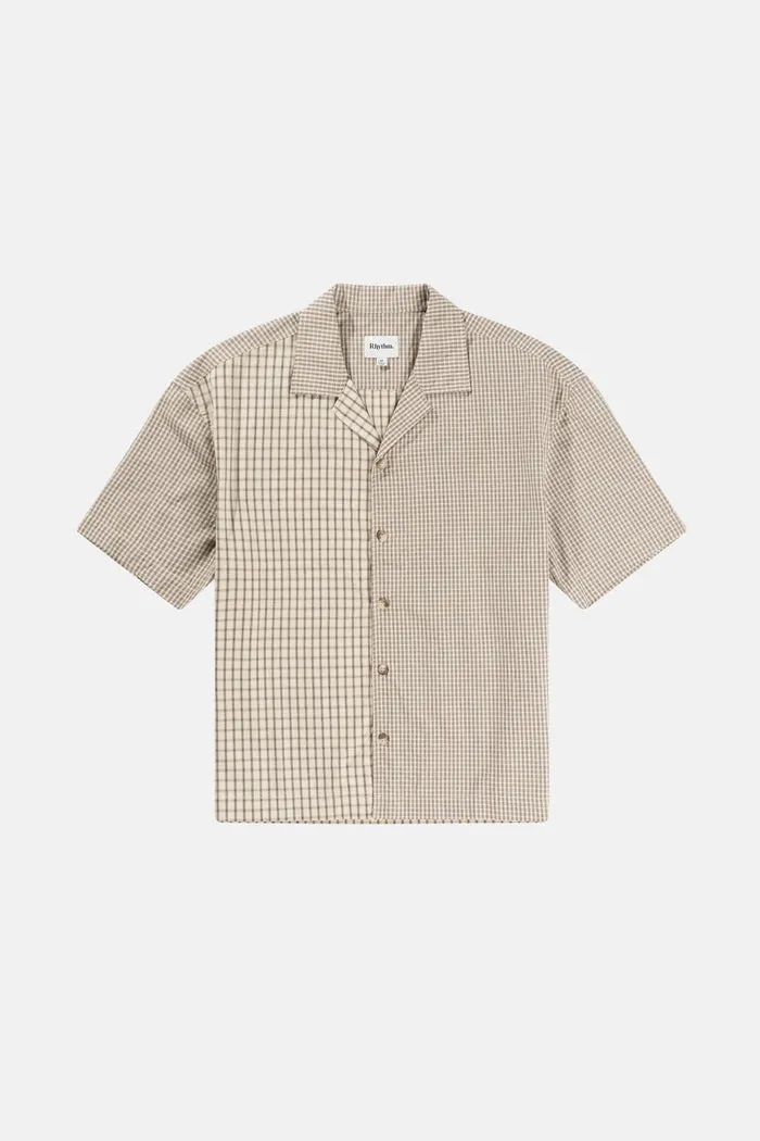 Rhythm Cross Check Relaxed Ss Shirt - NATURAL MIXED CHECK sold by Sun Diego Boardshops product image thumbnail 2