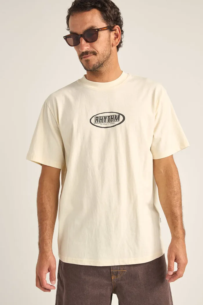 Rhythm Elliptic Printed Vintage Ss T-Shirt - ECRU sold by Sun Diego Boardshops