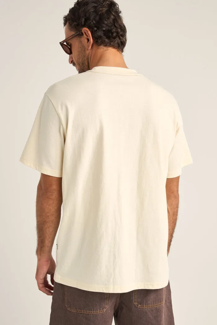 Rhythm Elliptic Printed Vintage Ss T-Shirt - ECRU sold by Sun Diego Boardshops product image thumbnail 2