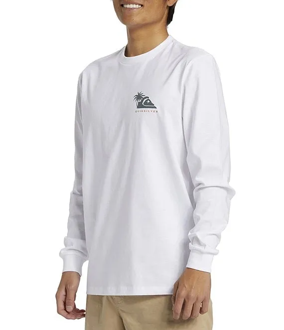 Quiksilver Palm Island Long Sleeve Graphic T-Shirt - WHITE sold by Sun Diego Boardshops product image thumbnail 2