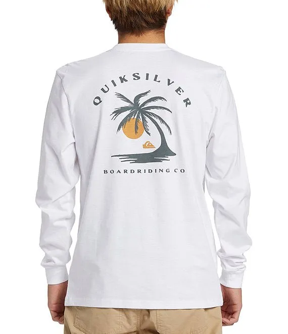 Quiksilver Palm Island Long Sleeve Graphic T-Shirt - WHITE sold by Sun Diego Boardshops
