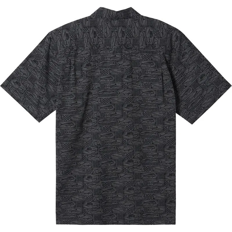 Quiksilver Mens Hana Bay Woven Shirt - TR BLACK PAPER sold by Sun Diego Boardshops product image thumbnail 2