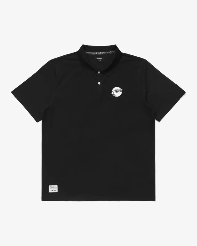 Malbon Golf MALBON X KEITH HARING PERFORMANCE PIQUE POLO - BLACK sold by Sun Diego Boardshops