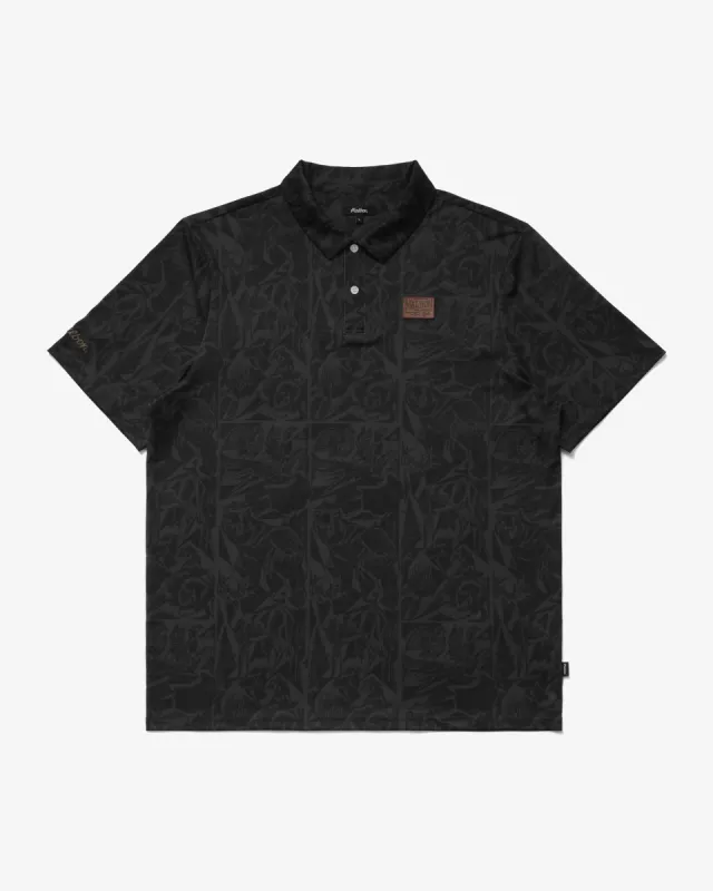 Malbon Wild Life Performance Polo - Black made by Malbon