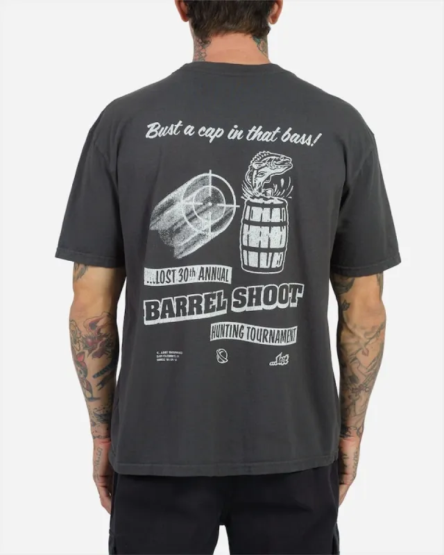Lost ENTERPRISES Barrel Shoot Boxy Tee - VINTAGE BLACK sold by Sun Diego Boardshops