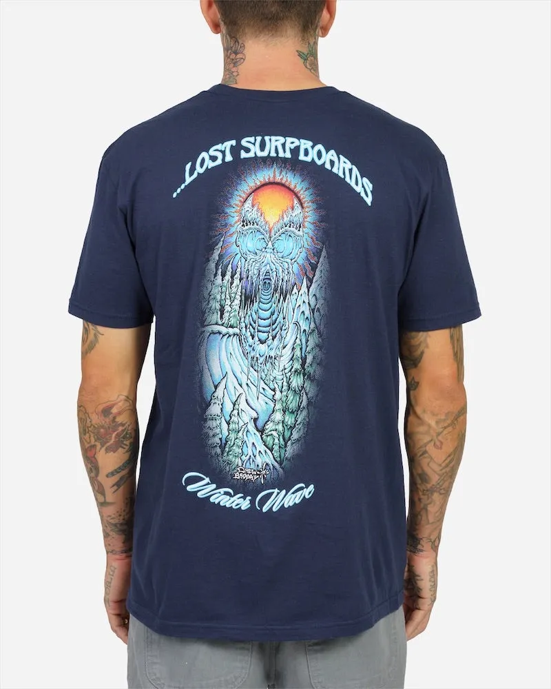 Lost ENTERPRISES Winter Wave Tee - NAVY sold by Sun Diego Boardshops