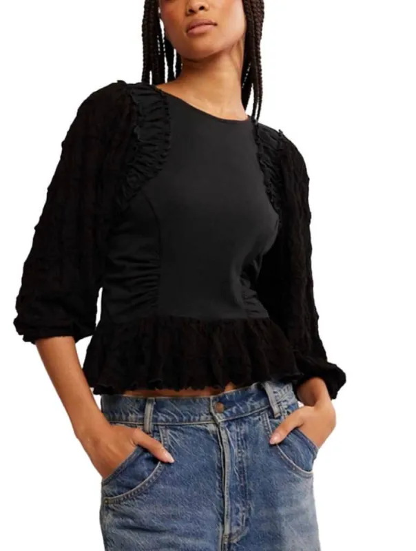 Free People Olivia Top - BLACK sold by Sun Diego Boardshops