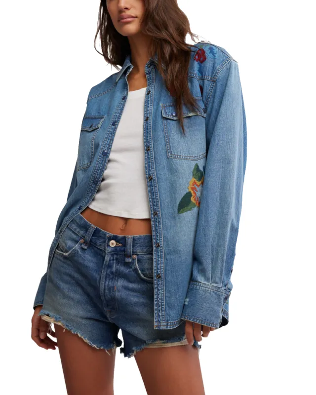 Free People Oh The Places You'll Go Woven - MEDIUM WASH sold by Sun Diego Boardshops