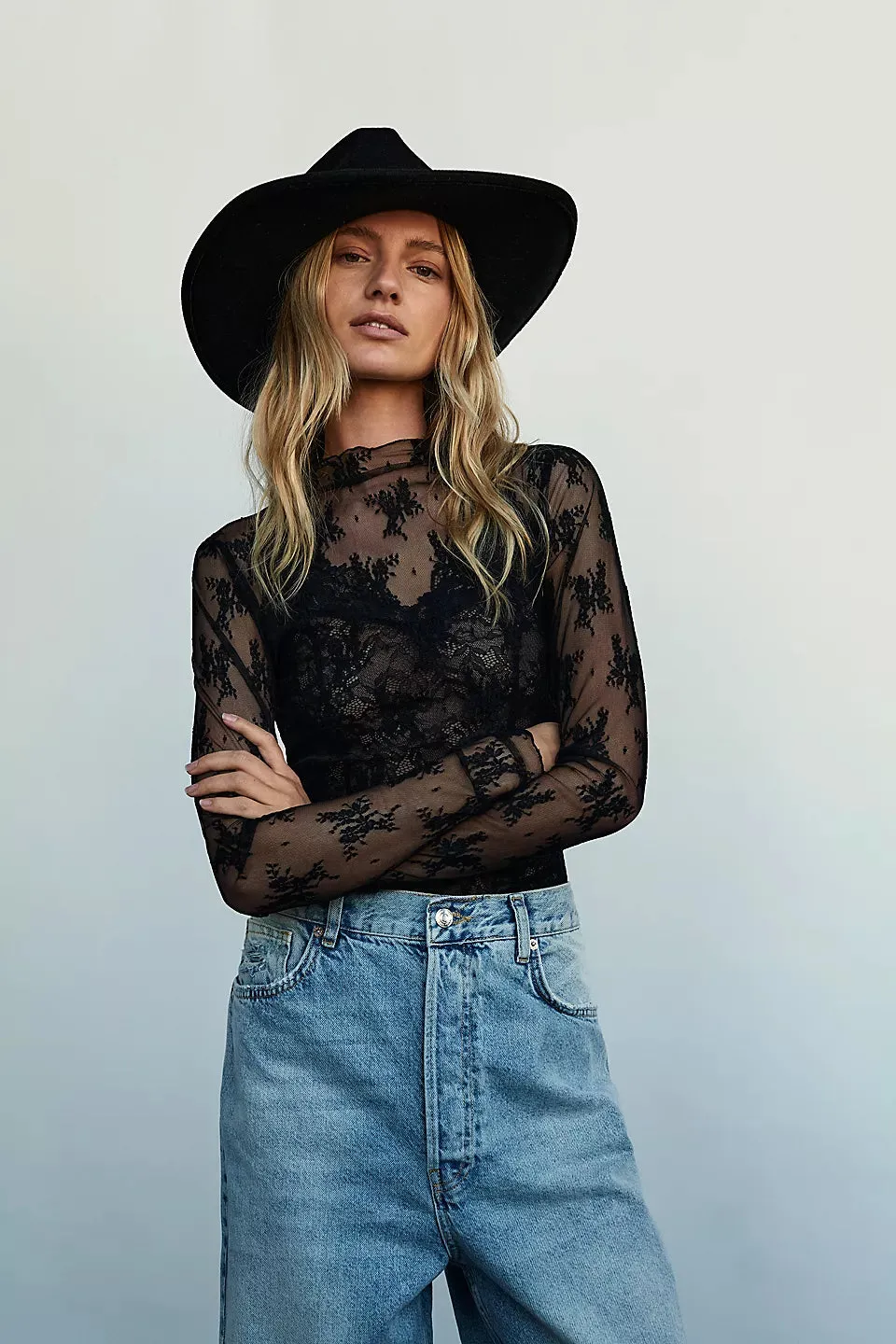 Free People Lady Lux Layering Top - BLACK sold by Sun Diego Boardshops