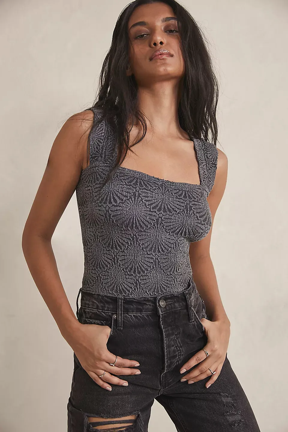 Free People Love Letter Cami - Black sold by Sun Diego Boardshops