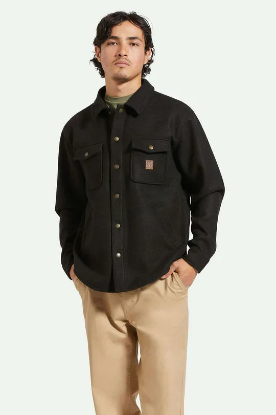 Brixton Durham Felted Stretch Jacket - BLACK sold by Sun Diego Boardshops