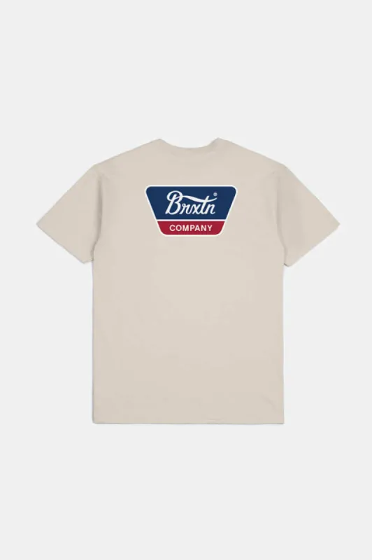 Brixton Linwood S/S Standard T-Shirt - CREAM sold by Sun Diego Boardshops