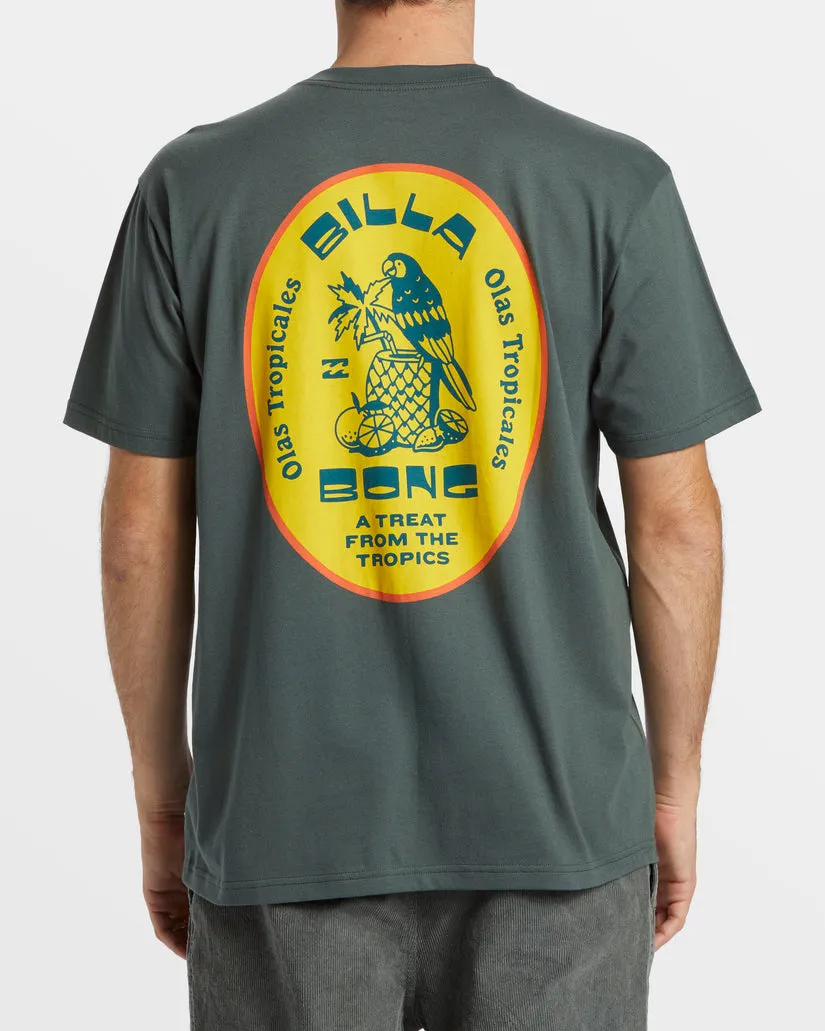 Billabong Tropicales Pocket T-Shirt - SLATE GREEN sold by Sun Diego Boardshops