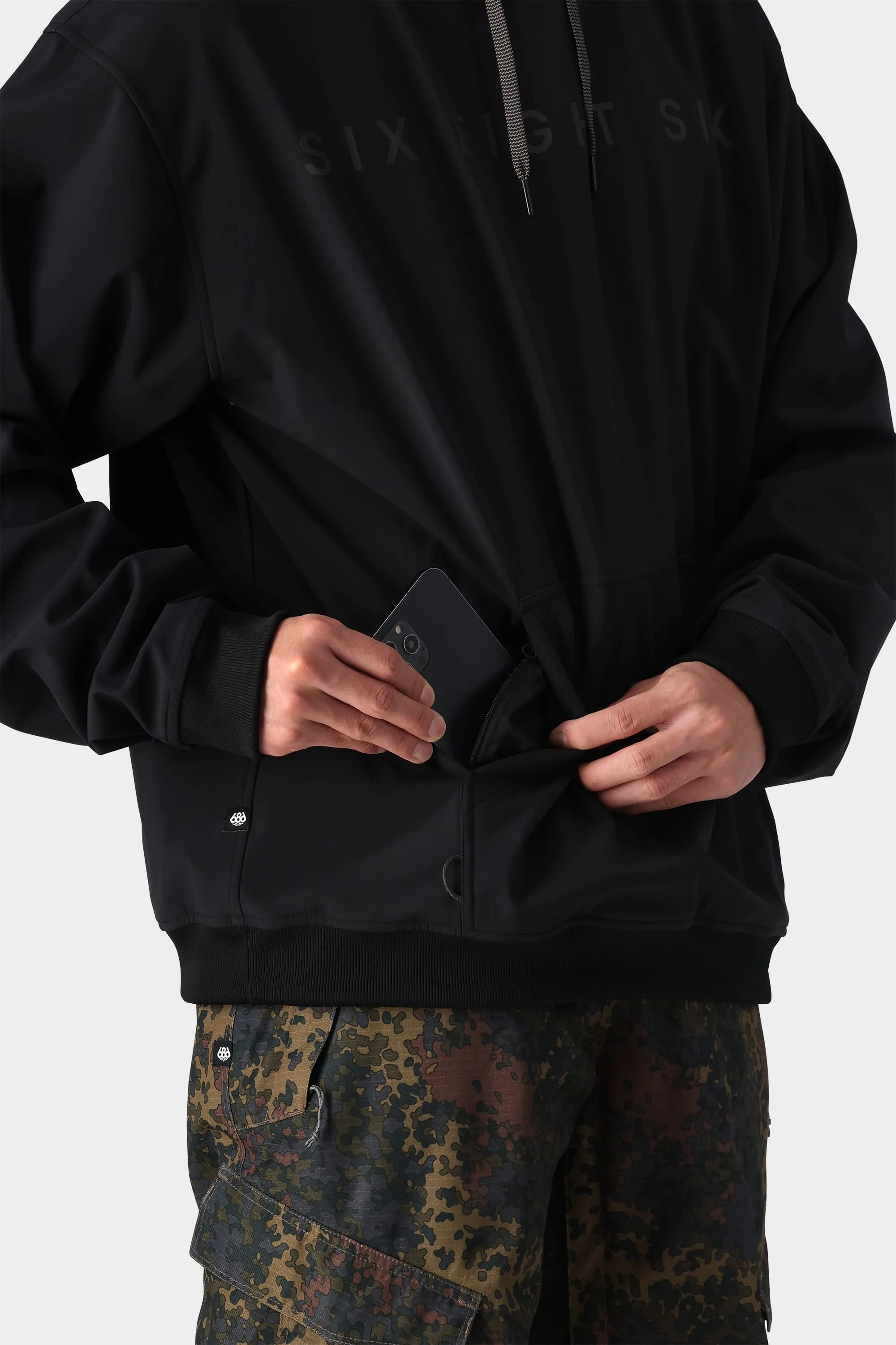 686 Enterprises Waterproof Team Hoody - BLACK sold by Sun Diego Boardshops product image thumbnail 4