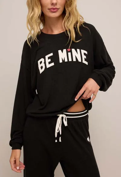Z-Supply Be Mine Long Sleeve Top - BLACK sold by Sun Diego Boardshops