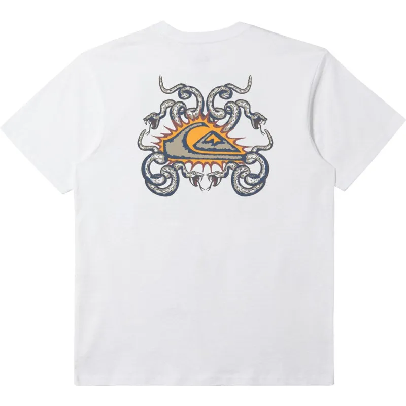 Quiksilver Mens Snake Crest Mor T-Shirt - WHITE made by Quiksilver