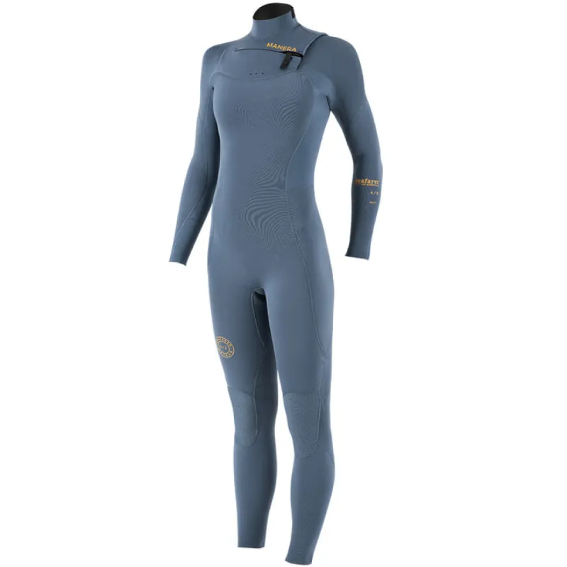 MANERA Women's Seafarer 4/3 Chest Zip Wetsuit - PEWTER sold by Sun Diego Boardshops
