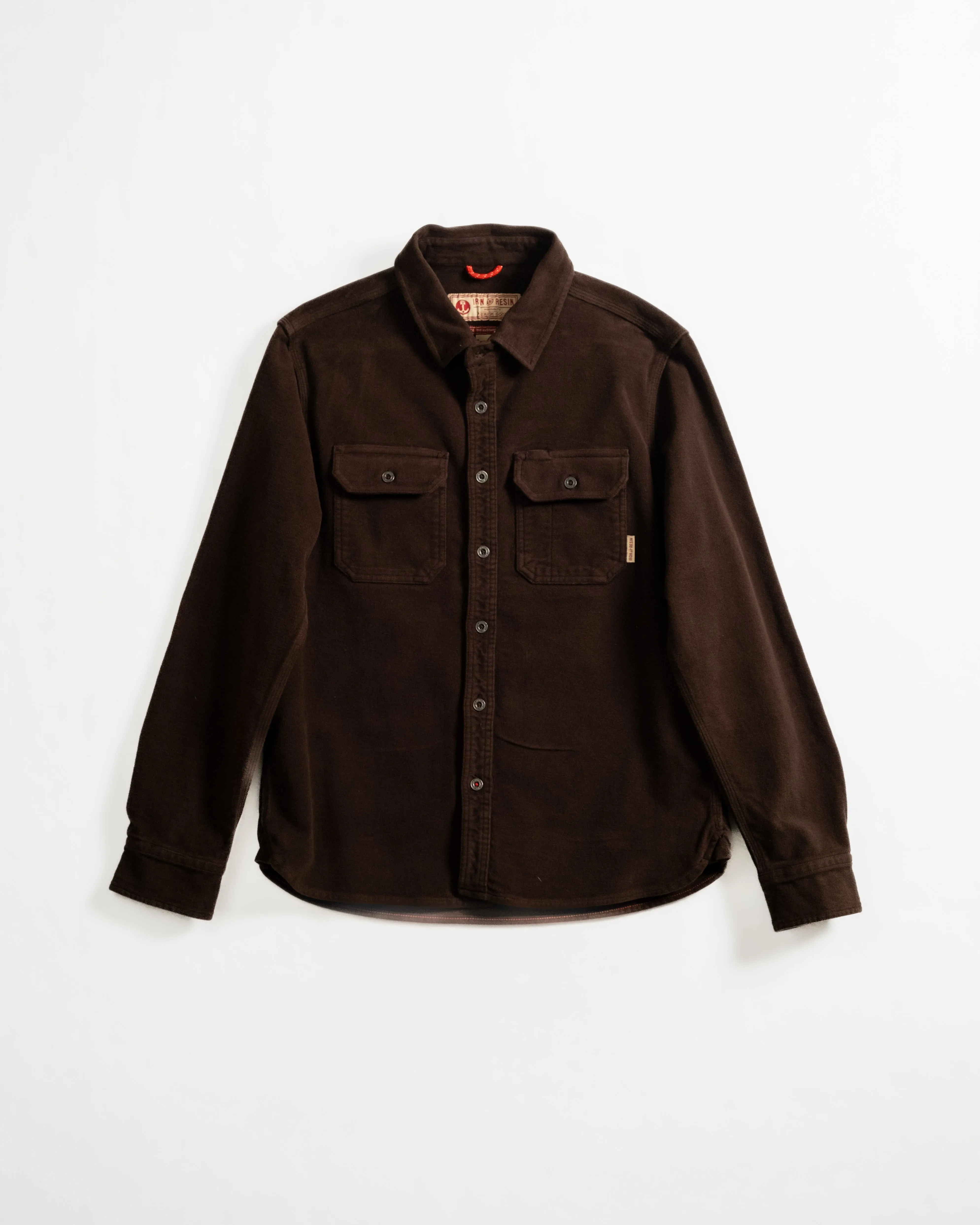 Iron & Resin Moleskin Journeyman Shirt - BROWN sold by Sun Diego Boardshops