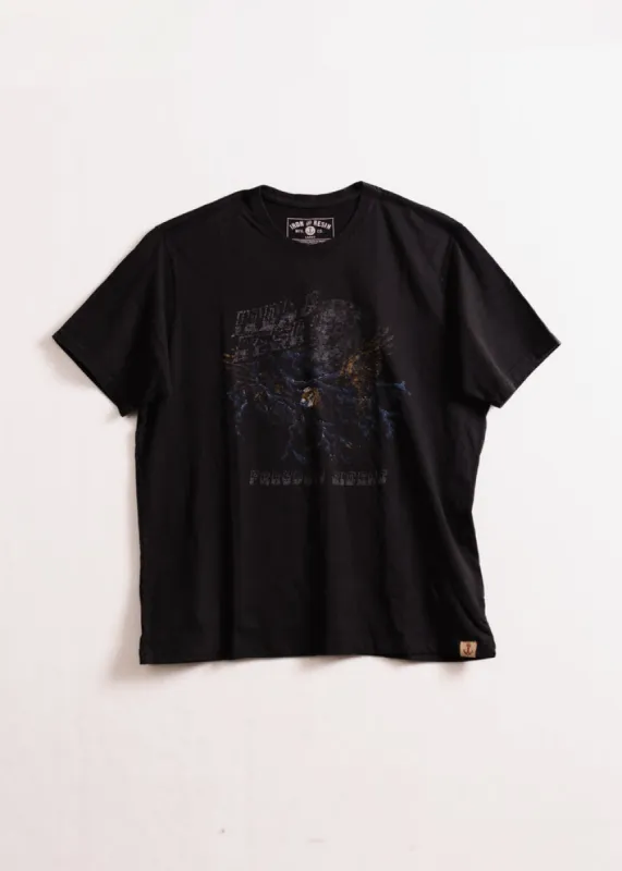 Iron & Resin Metal Eagle Tee - BLACK sold by Sun Diego Boardshops
