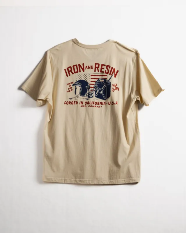 Iron & Resin Shop Bench Tee - NATURAL sold by Sun Diego Boardshops