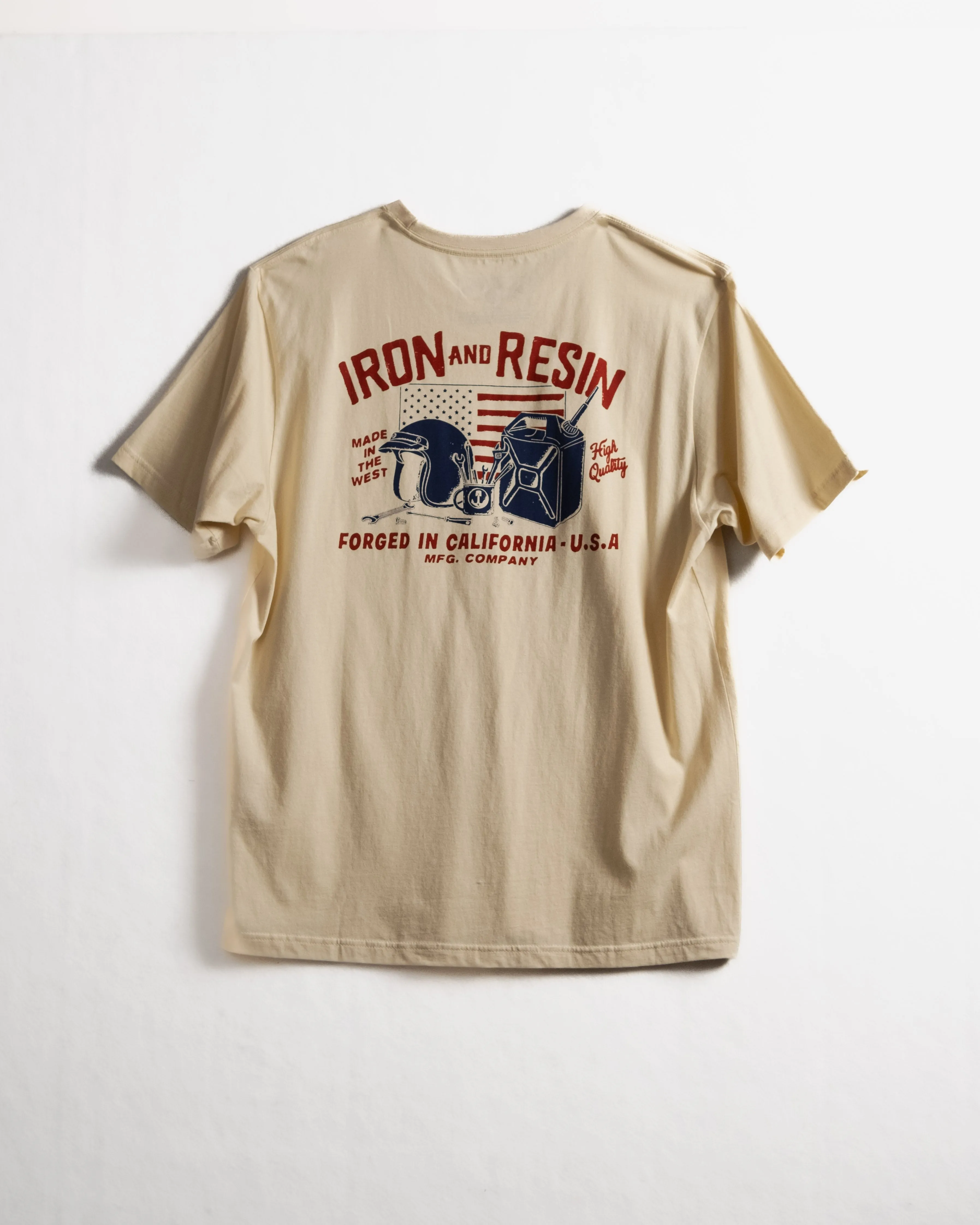 Iron & Resin Shop Bench Tee - NATURAL sold by Sun Diego Boardshops
