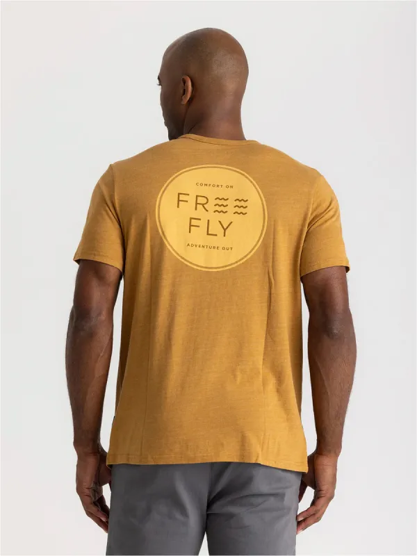Free Fly Comfort On Pocket Tee - HEATHER OCHRE made by Sun Diego Boardshops