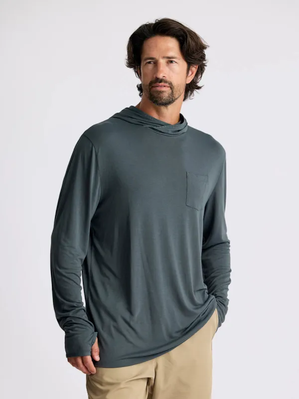 Free Fly Men's Bamboo Lightweight Hoodie - MIDNIGHT sold by Sun Diego Boardshops