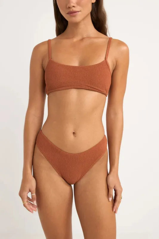 Rhythm Isla Rib Crop Top - CARAMEL sold by Sun Diego Boardshops