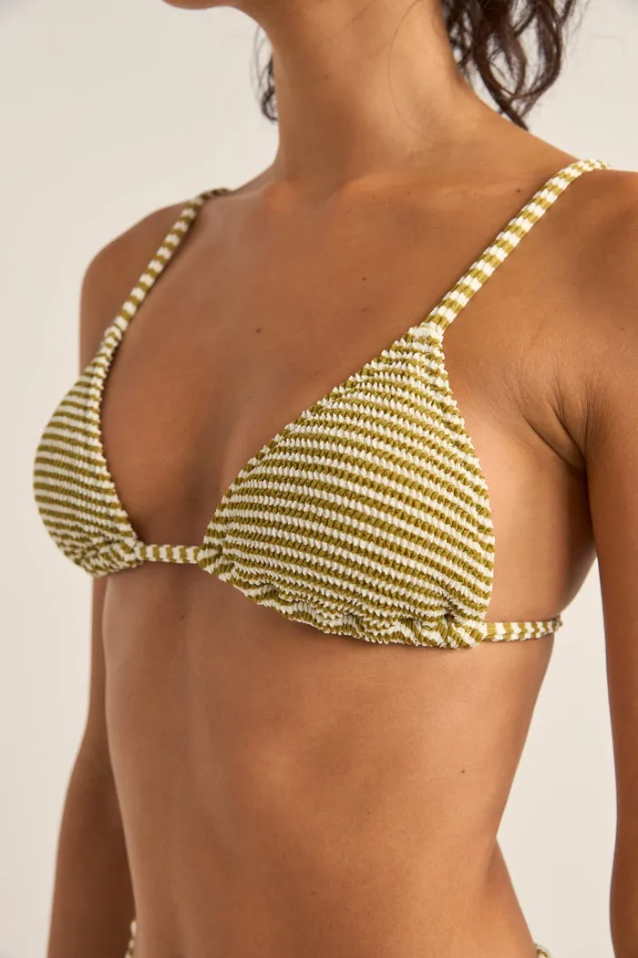 Rhythm Cove Stripe Slide Tri Top - OLIVE sold by Sun Diego Boardshops product image thumbnail 2